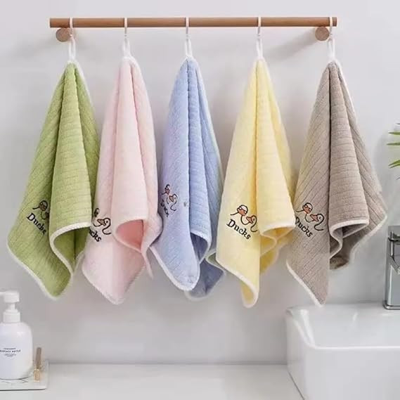 Microfiber Hand Towel 40x60 cm 400 GSM | Ultra Soft Highly Absorbent Quick Dry Towel for Bathroom, Gym, & Workout Towels Set of 5