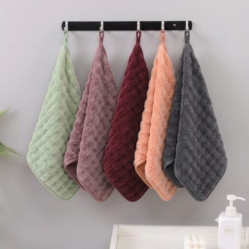 Microfiber Hand Towels Set of 5 | Ultra Soft, Highly Absorbent & Quick Dry Towels | Multipurpose Kitchen, Bathroom & Face Towels | Durable Hand Towels