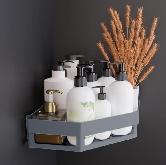 Bathroom Accessories Set - Wall Mounted Shelf Organizer, Storage Rack, Hardware Set for Home (Pack 1, Grey)