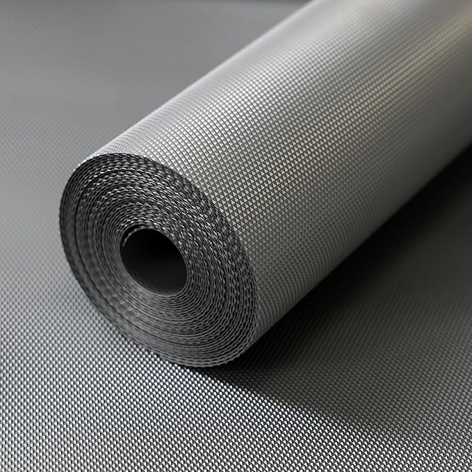 Anti-Slip Mat 60 cm x 10 m for Drawers, Fridge & Shelf Liners | Diamond Pattern, Non-Slip, Food Grade EVA, Washable Kitchen Mat, Grey