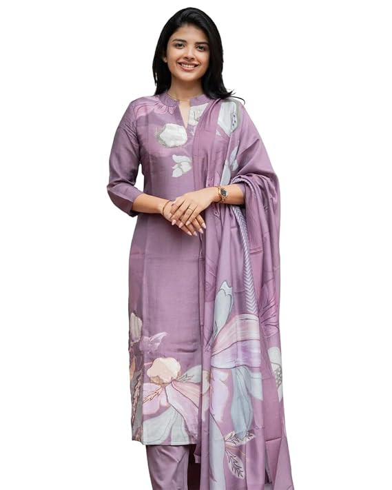 Kurta Sets for Woman | Kurti Set |Women's 3 Piece Kurta Pant Dupatta Set |Cotton Blend Kurta Woman |Elegant Suit for Women |Dupatta
