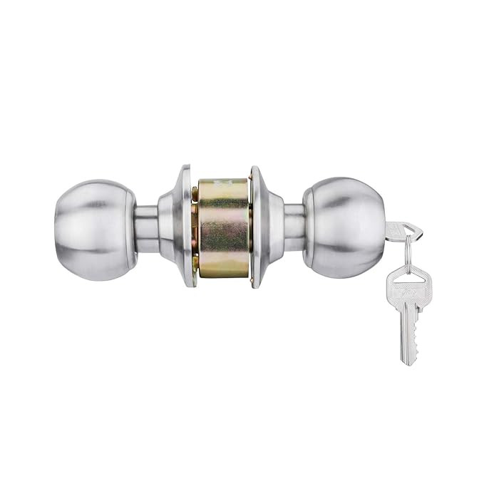 Godrej Cylindrical Lock | with 3 Keys | Classic Range | for Bedroom Door, Internal Wooden Door | 6cm (60mm) Backset | Suitable for Left/Right Handed & Inside/Outside Opening | 5 Years Warranty
