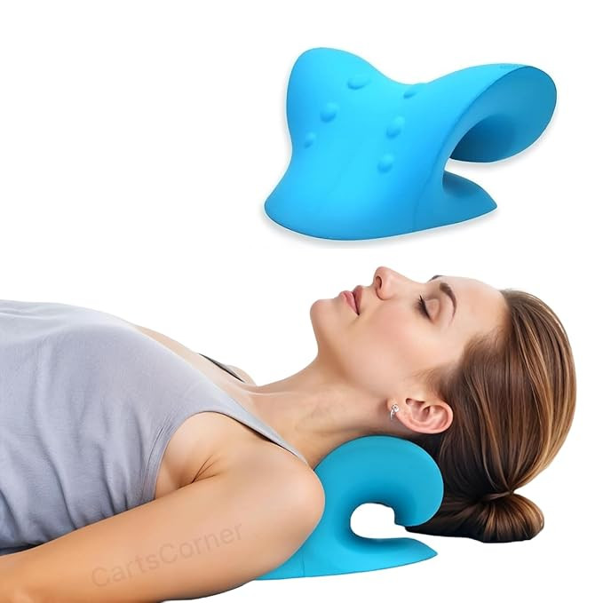 Neck and Shoulder Relaxer for Pain Relief and Cervical Traction Device for Spine Alignment, Neck Stretcher Chiropractic Pillow