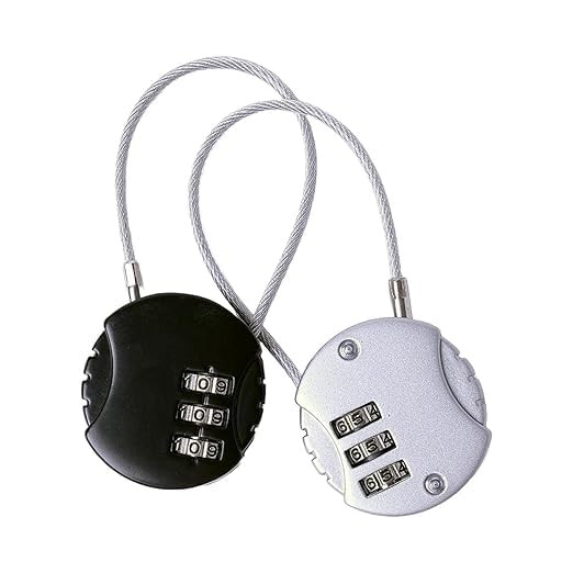 3 Digit Travel Luggage Combination Lock, Gym Padlock Mini Combination Waterproof Resettable Bag Luggage Gate Padlock Outdoor for School Locker Backpack Travel Toolbox Storage (Combo)
