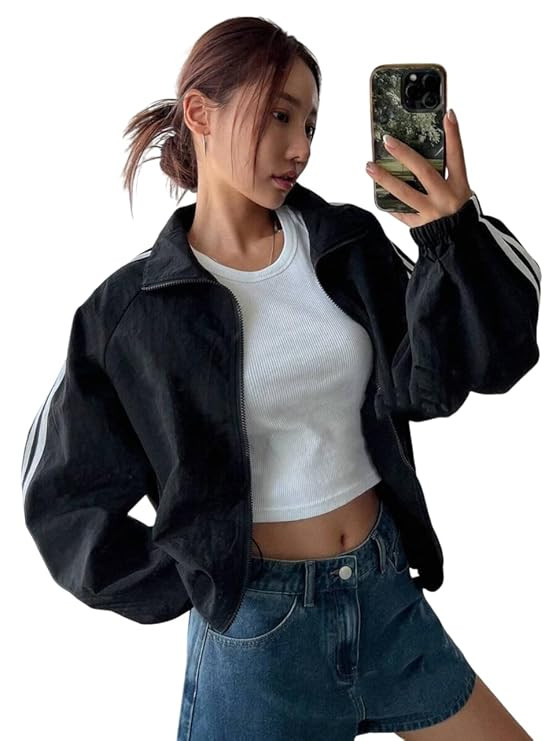 Modern Zip Zipper Jacket,Bomber Jacket,Women Casual Jacket,Jacket18,Zipper Jacket For Women. (IN, Alpha, M, Regular, BLACK)