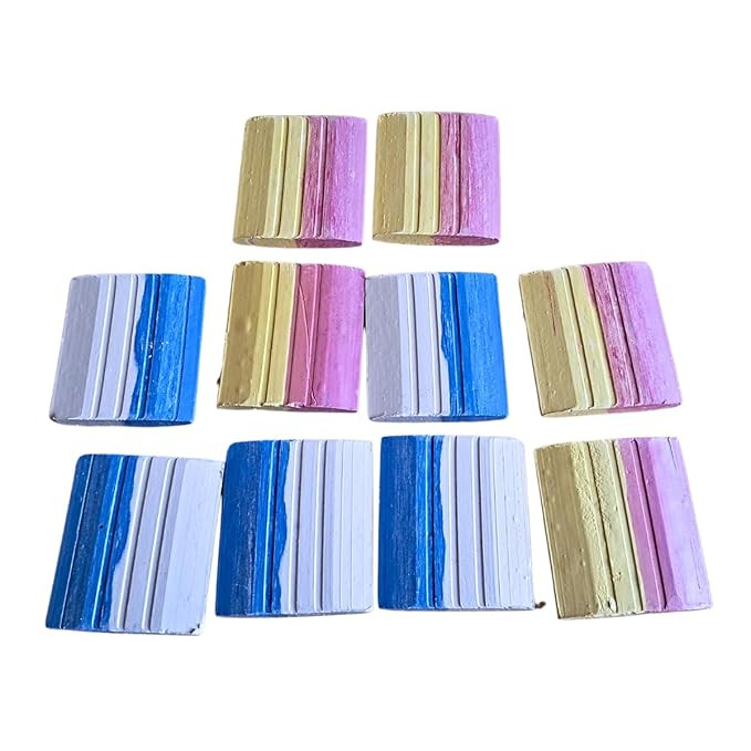 Dust Free Double color tailor chalk Marker in Diffe-rent Colors for Perfect Markings on Fabrics (Pack of 10 pcs)