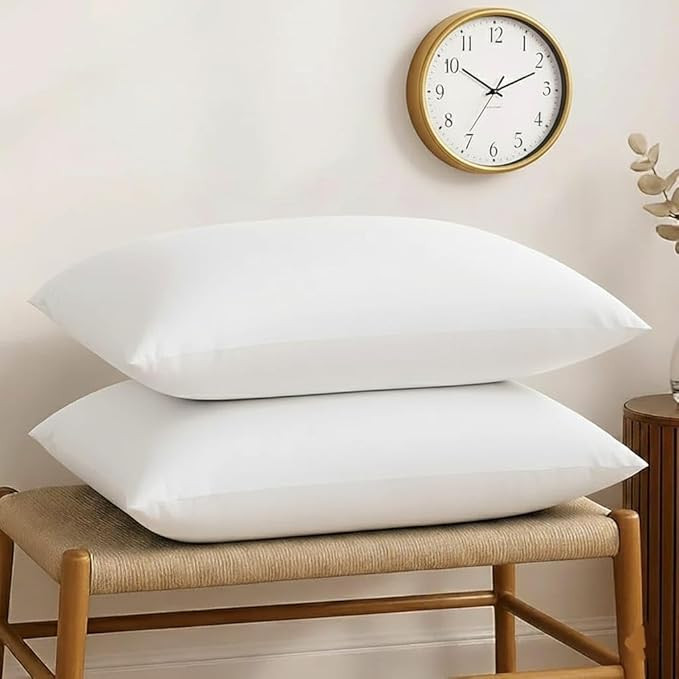 Microfiber Pillows Set 2, Soft Adjustable Pillow for Sleeping - 16 x 24 Inches -White