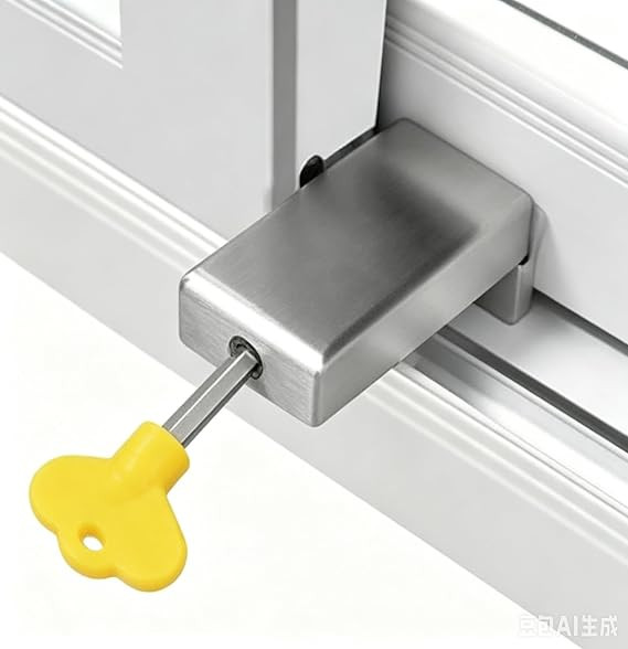 Sliding Window Locks with Keys (1 Set), 0.66-1.65 Inch Adjustable Child Safety Locks for Vertical and Horizontal Windows, Stainless Steel Security Lock for Patio Doors, No Tools Needed