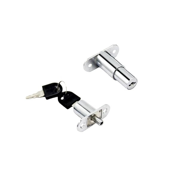 Sliding Door & Window Lock with Keys | Counter & Fridge | Heavy Duty Metal Lock for Sliding Windows, Doors, Cabinets & Mailbox | Home Improvement Hardware | Pack of 1