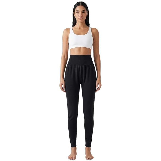 Women Cotton Stretchable Leggings High Waist Ankle Length Tights Breathable Regular Fit Bottom Wear for Daily Casual Yoga Gym Wear