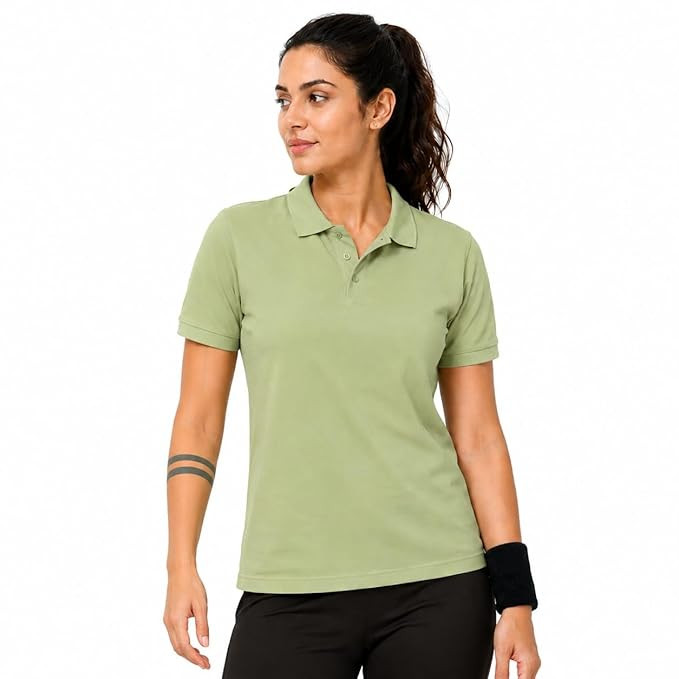 Women's Sports Light Weight Polo t Shirt for All Games