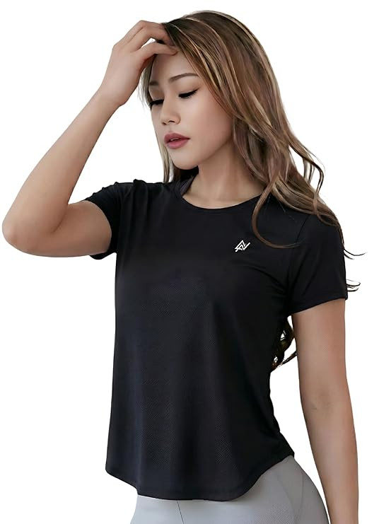 Gym T-Shirt for Women-Quick Dry Sports & Workout T-Shirt for Women, Activewear for Running, Casual & Gym Use