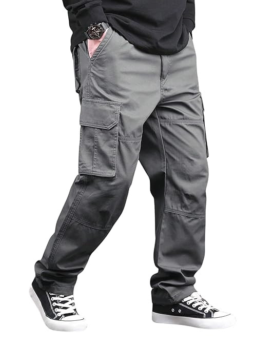 Cargo for Men | Cotton Cargo Pant | Drawstring Waist Pant (Also Available in Plus Sizes) (46-49)