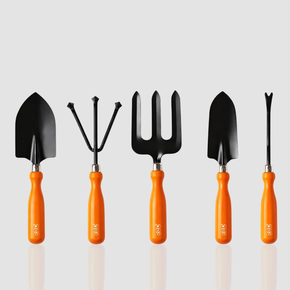 Garden Tool Set with Ergonomic Handles | Hand Trowel, Transplanter, Cultivator, Weeder & Fork | Heavy-Duty Gardening Kit for Home & Outdoor Use