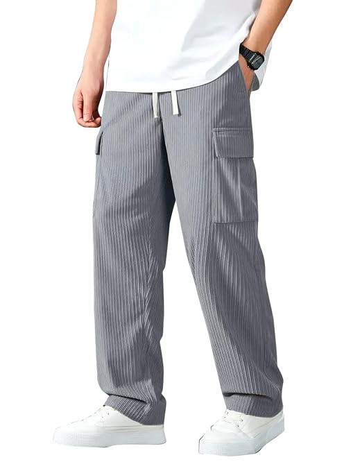 Cargo Joggers for Men – Cotton Loose Fit Utility Pants with 6 Pockets | Durable Outdoor & Hiking Trousers