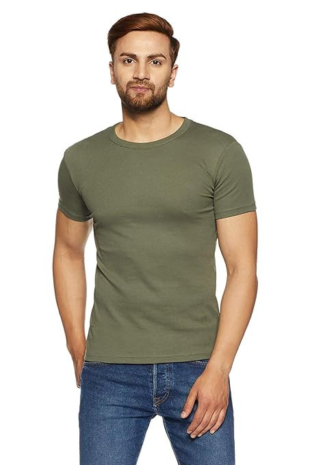 Men's Cotton Solid Regular Fit T-Shirt