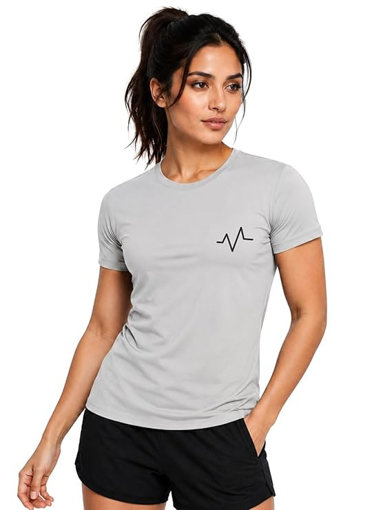 Women’s Active Dry Fit Sports Active T-Shirt | Quick Dry Gym Workout Tee | Athletic Running Training Top-Active Signal