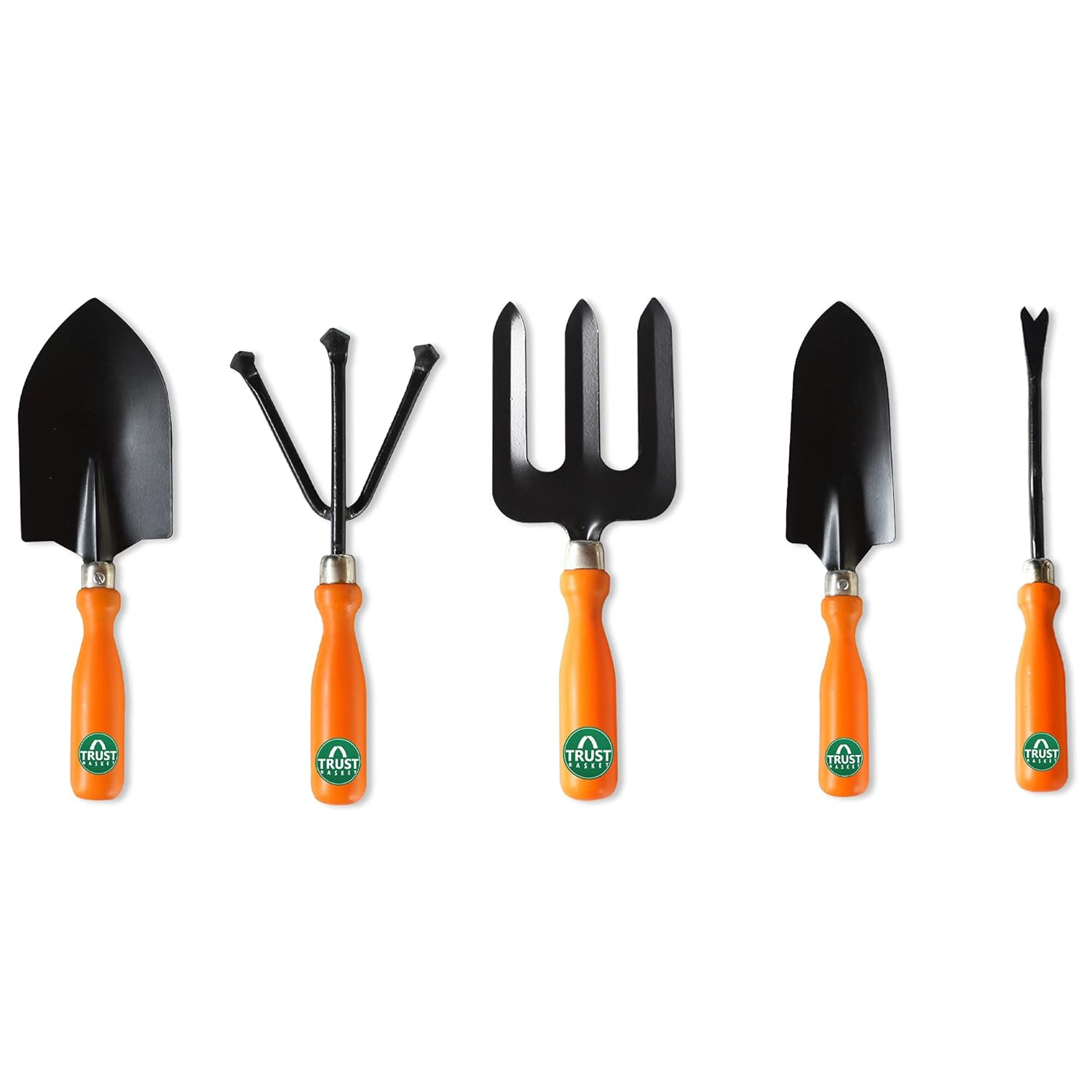 Tools Kit for Home 5-Piece Garden Tools for Home Gardening Set Including Big & Small Trowel, Cultivator, Weeder & Garden Fork Durable Agriculture Tools & Gardening Items Combo