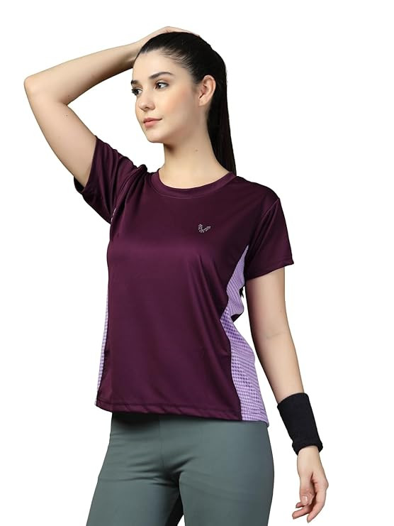 Womens Dry Fit Workout Top Sports Gym T-Shirt