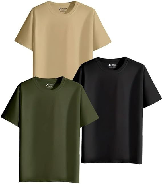 Regular Cotton Combo of 3 Solid Color Tshirt