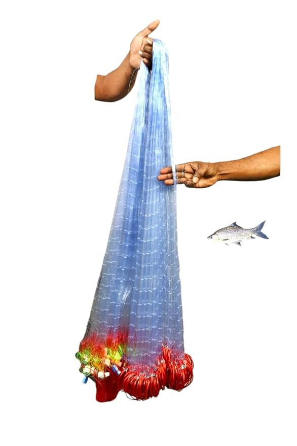 TA 3 Finger 65mm GILLNET Lead Sinker, Height 5F, UP Lenght 50F, Down Lenght 100F Fishing Net