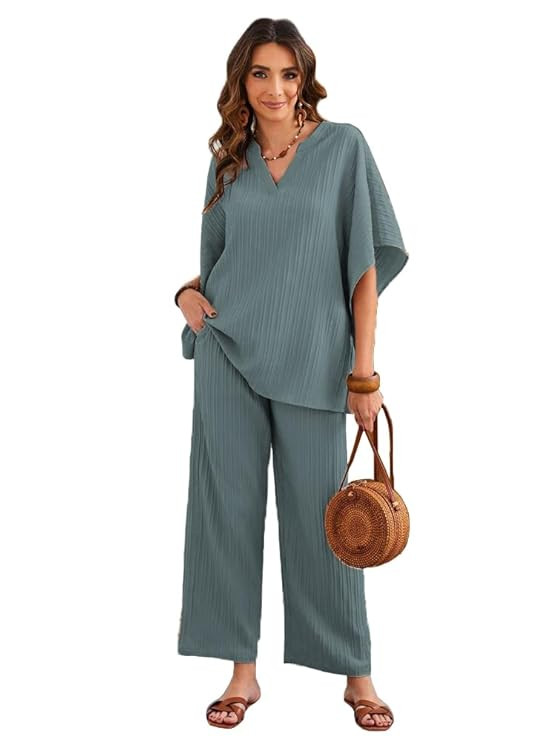 TA Women's Polyester Striped Co-ord set