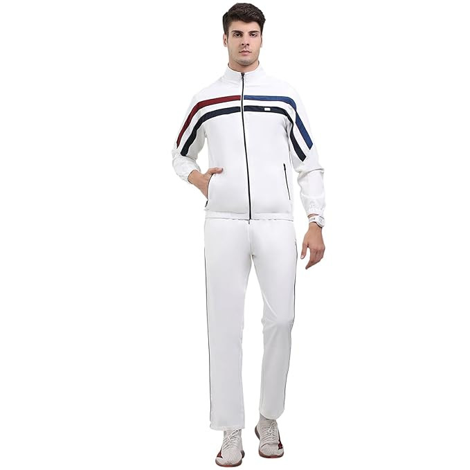 Men Regular Fit Solid Mock Neck Full Sleeve Winter Tracksuit | Men Track Suit | Stylish Sportswear Set with Jacket and Lower | Activewear Set For Men's (Pack Of 1)