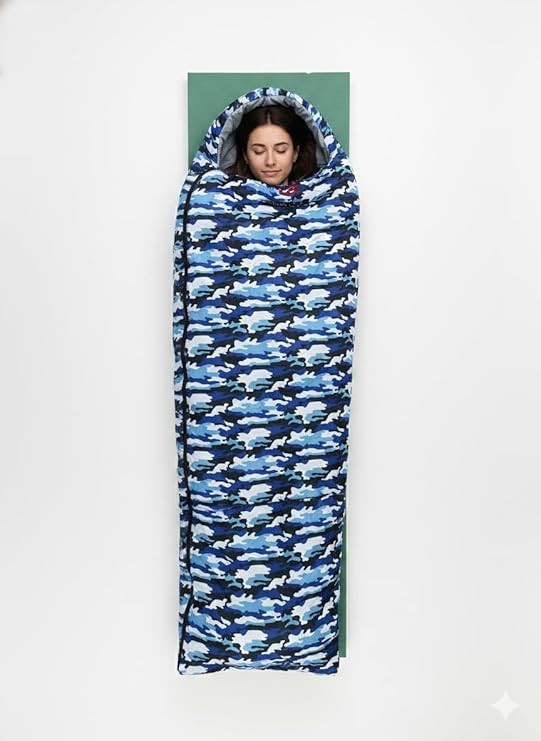 TA Endless Sleeping Bag Camping, Hiking and Trekking Travels (fauji Blue)