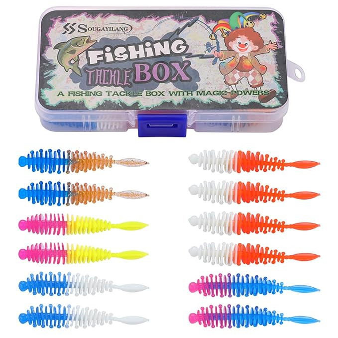 TA Fishing Lures Kit for Freshwater Bait Tackle Kit for Bass Trout Salmon Fishing Accessories Tackle Box-K