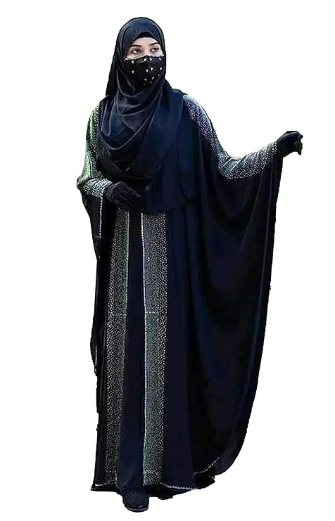 TA Black Abaya Stone Work For Women Elegant Modest Wear Burqa Islamic Wear Naqab Fashion