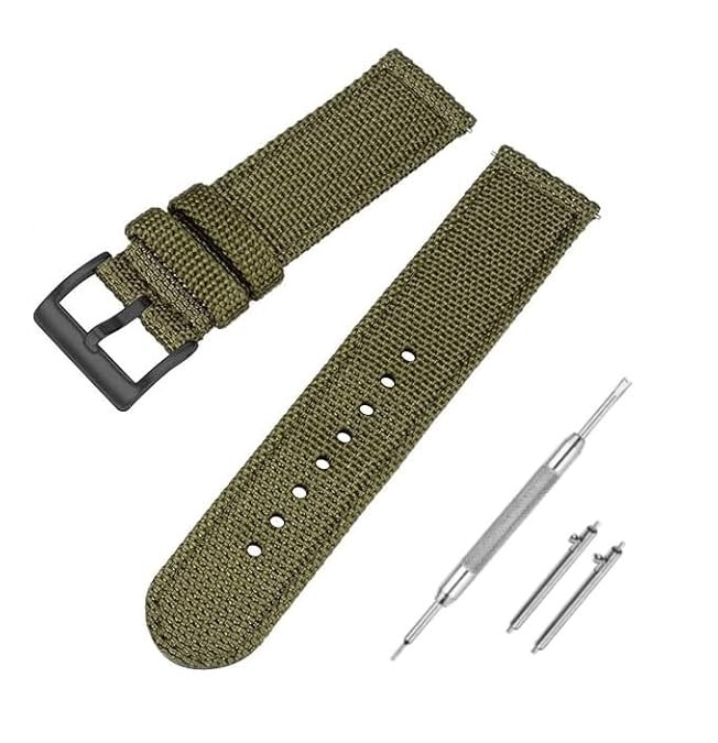 TA Nylon Quick Release Watch Strap, Boxy Design, Matte Finish, Nylon Watch Band // For 20mm, 22mm, or 24mm Nylon Watch Belt (Choose Your Size & Color)
