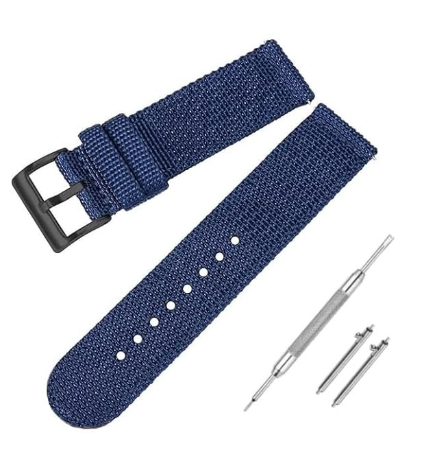 TA Nylon Quick Release Watch Strap, Boxy Design, Matte Finish, Nylon Watch Band // For 20mm, 22mm, or 24mm Nylon Watch Belt (Choose Your Size & Color)