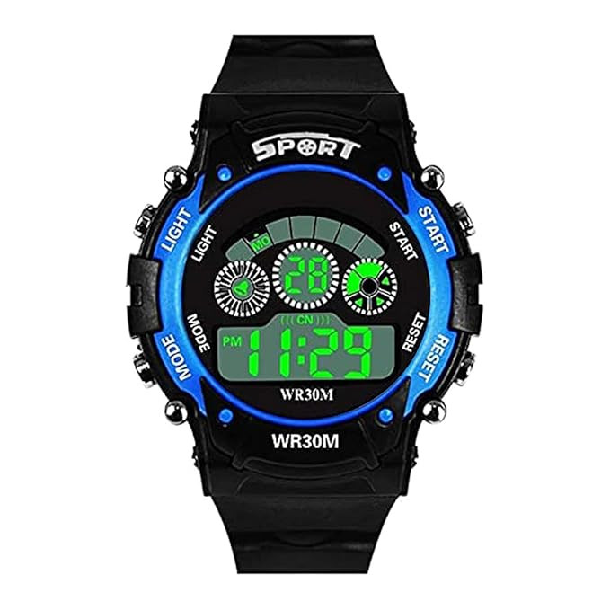 TA Blue Color Watch Amazing Lights in Digital Sports Watch & Silicon Strap, Watch for Boys and Girls & Unisex