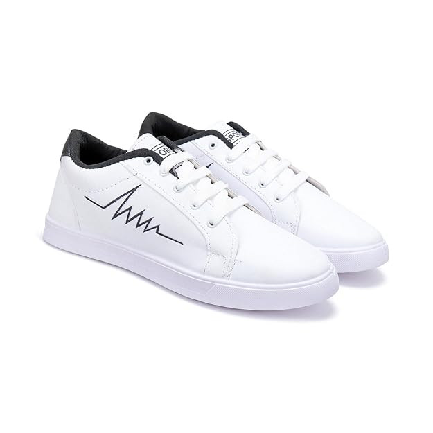 TA  Mens Sneaker Casual White Shoes for Men - Sports, Running, Walking, Gym - Size 9 UK