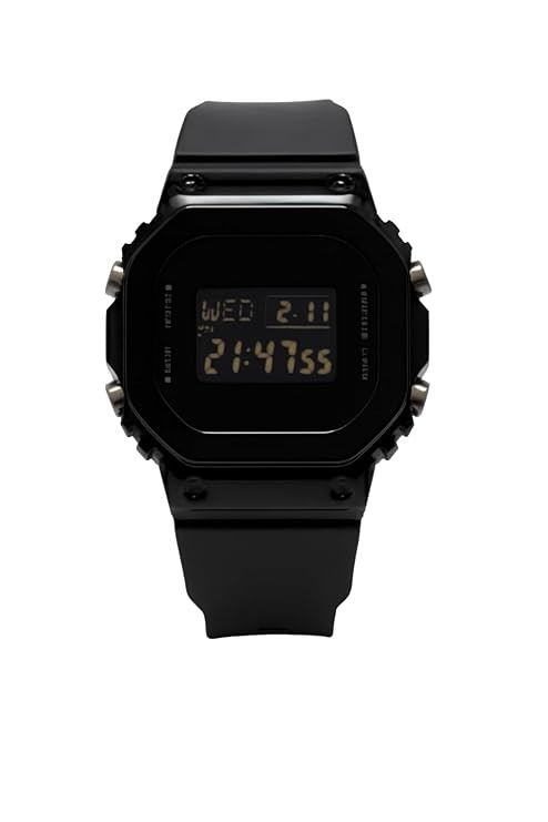 TA Digital Black Watch,Digital Sports Watch for Men and Women, Black Resin Strap with Square Case