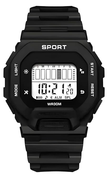 TA Digital Silicone Strap Sports Watch for Boys | LED Display Kids Sports Watch | Lightweight Casual Watch for Children
