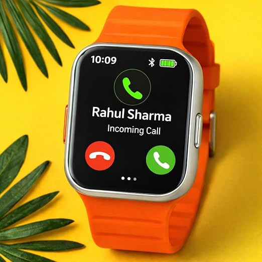 TA Bluetooth Calling Smart Watch for Men & Women with HD Touch Display, Fitness Tracker, Heart Rate Monitor, Sports Modes, Long Battery Life, Compatible with Android & iOS