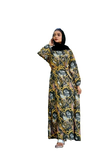 TA Women Premium Printed Nida Abaya Elegant Modest Wear Abaya with Belt | Full Sleeve Islamic Dubai Style Without Dupatta