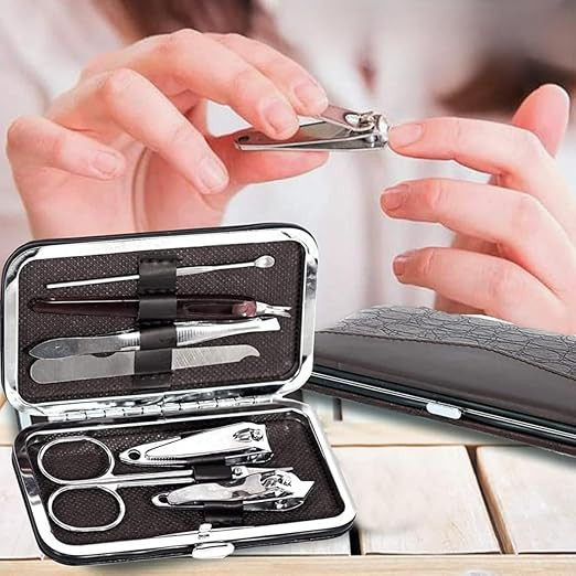 TA ETSAP 7 in 1 Manicure set Professional Black Stainless Steel Nail Clipper Kit Finger Plier Nails art Pedicure Toe Nail Tools Set