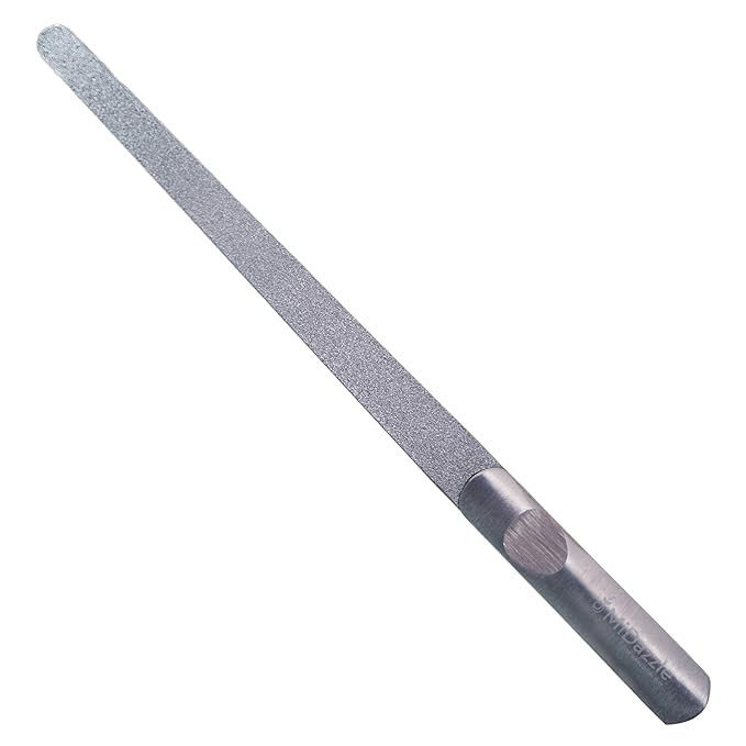 TA Professional Diamond Nail File, Metal Handle, Durable Filing Surface, Grey