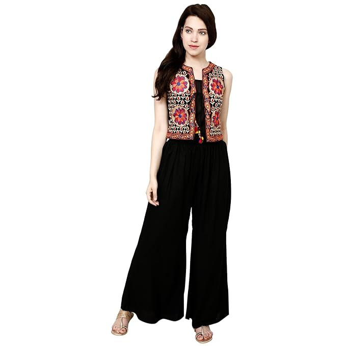 TA Women's Embroiderd Ethnic Shrug or Jacket RL96 and Special Embroidered Cotton Koti/Jacket/Waist Coat for Women