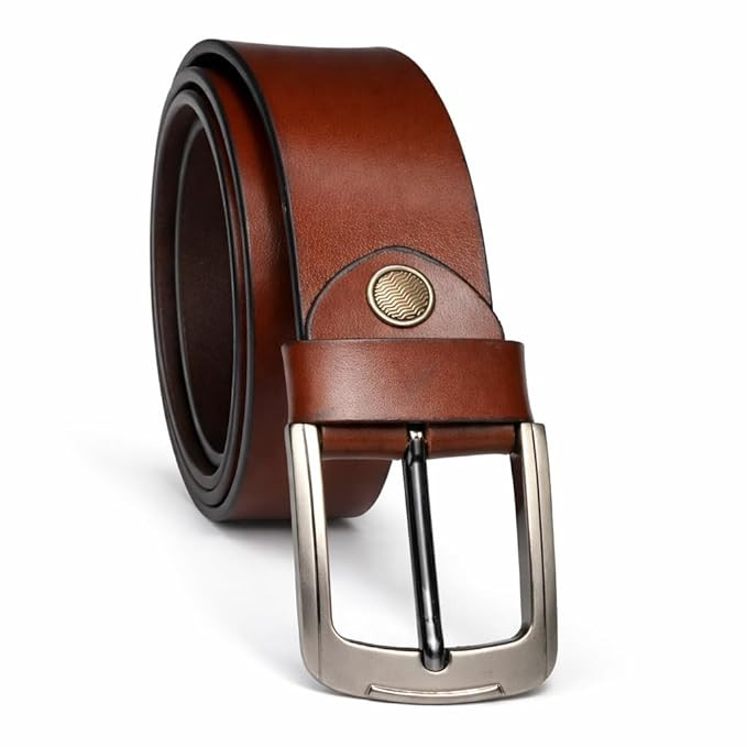 TA Creature Formal/Casual Brown Color Genuine Leather Belts For Men (Length- 40 inches||40MM||BL-042-BRN) (BROWN)