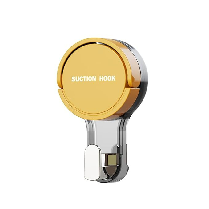 TA  Suction Hook, Suctions Cup with Hooks, Reusable Vacuum Hooks for Bathroom, Wall Hooks, Wall Clips for Hanging Towel, Clothes,Kitchen Utensils (1, Singl Head)