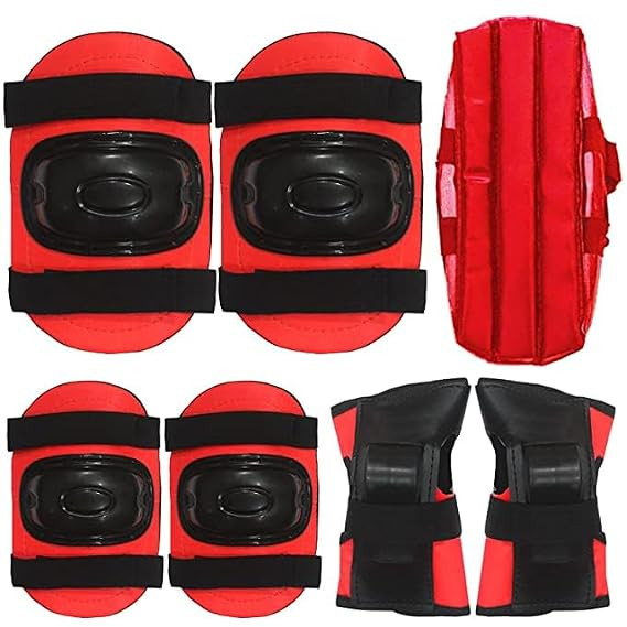 TA Adjustable Skating Safety Guard Set for Kids – Knee, Elbow & Wrist Protection Pads (Set of 7)