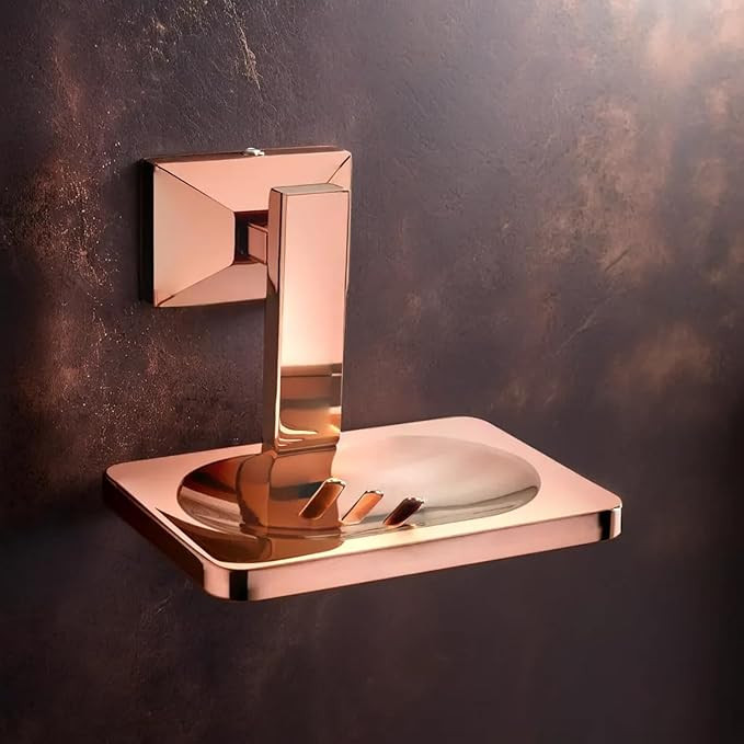 TA   Soap Stand for Bathroom and Kitchen Sink, 304 Stainless Steel Soap Case for Wall Mount, Soap Dish, Soap Holder, Rose Gold