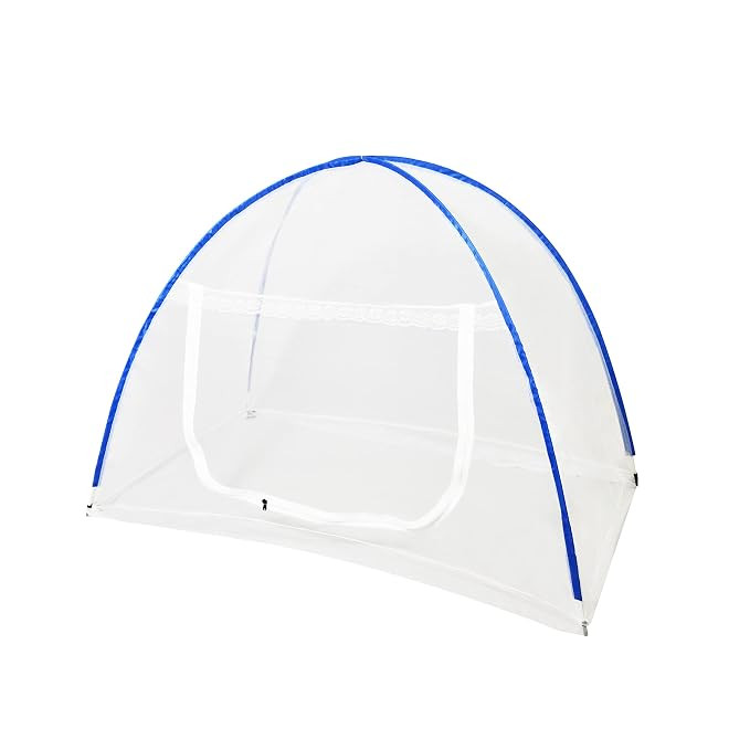 TA Mosquito Net for Baby|Bottomless Net for Infants, for Safe & Easy Use|Ensures Your Baby's Safe Sleep 121cmX76cmX91cm (0 to 24 Months) - Blue