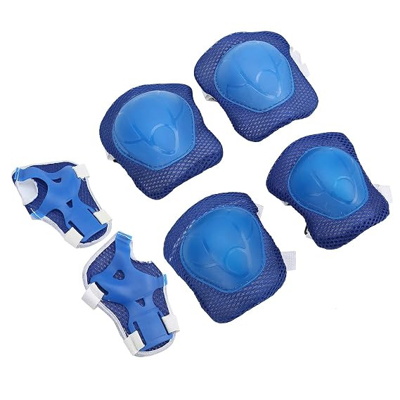TA Child Safety Protection Pad, Elastic Bands Adjustable Soft Sponge PVC Material Knee Elbow Pad with Wrist Guards for Roller Skating for Sports Activities |