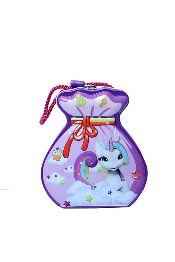TA Money Bank for Kids Piggy Bank Iron Metal Body Money Bank Saving Bank for Kids Girls Boys with Lock and Key for Boys & Girls Return Gift Multicolor - Purple