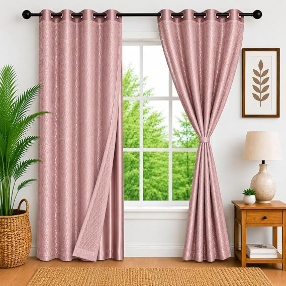 TA Home Decor Premium Velvet Fabric Emboss Curtains for Door 7 Feet, Pack of 1, Gold (1Pc, Gold, 7 Feet), Washable