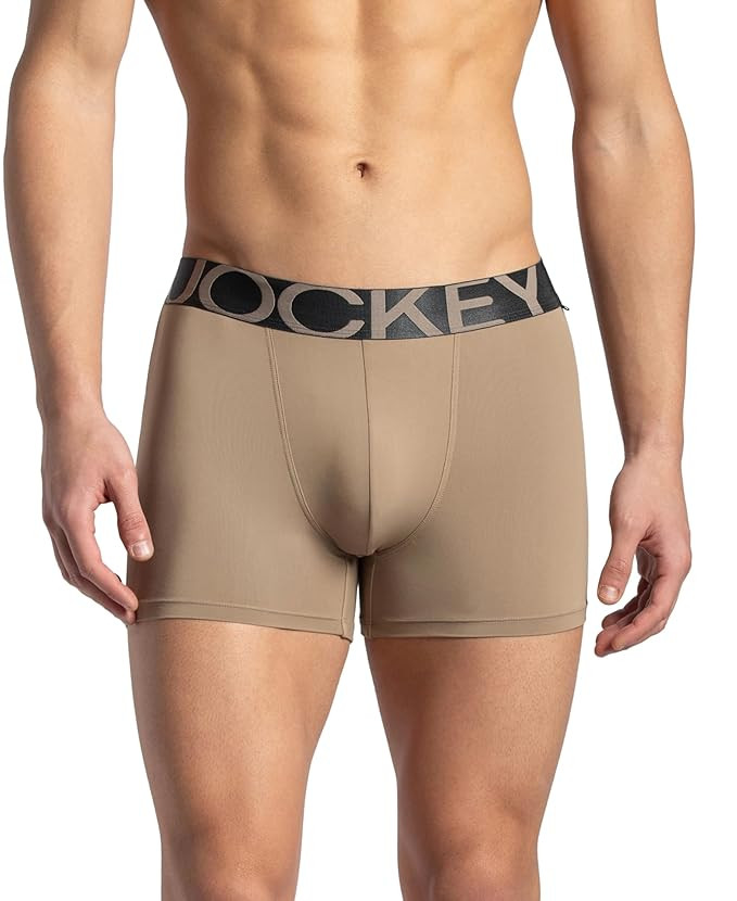 Jockey IC28 Men's Tactel Microfiber Elastane Stretch Solid Trunk with Moisture Move Treatment
